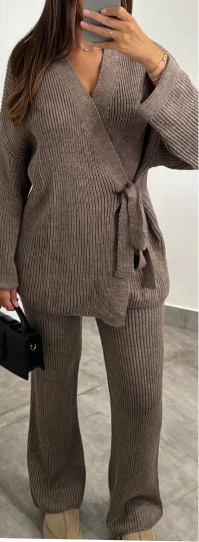 Ensemble veste effet croisé