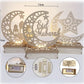 Title: Décoration en Bois EID Mubarak avec Bougie LED en Forme de Lune - Décoration Ramadan pour la Maison - Décoration de Fête Islamique Musulmane Kareem Eid Al Adha