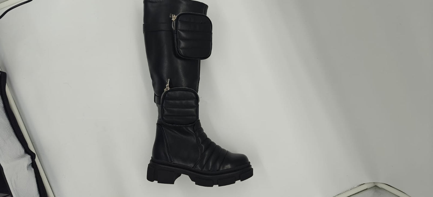 bottes similicuir avec poche