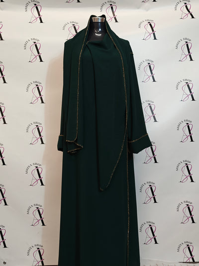 Abaya avec voile intégrées