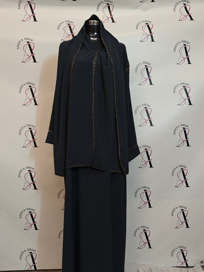 Abaya avec voile intégrées