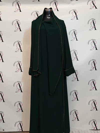 Abaya avec voile intégrées