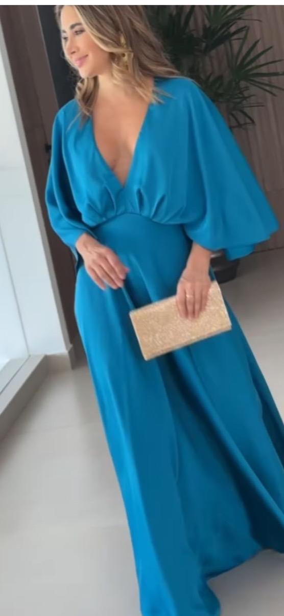 robe tunique bleue